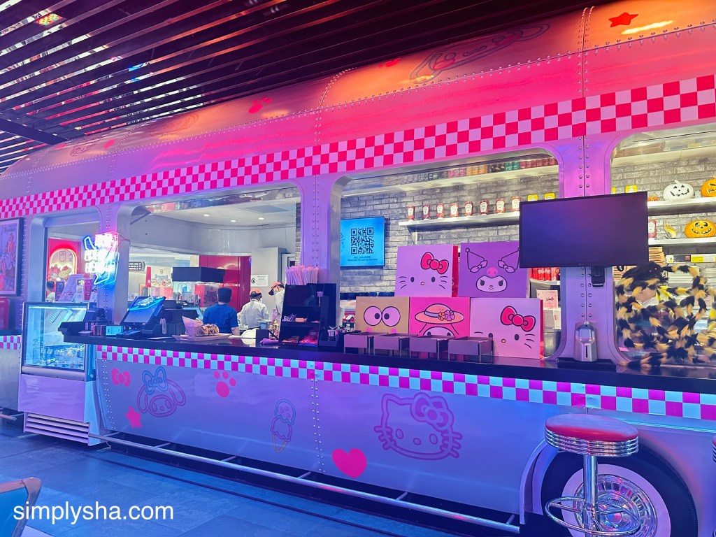 Hello Kitty themed counter at Joyride diner on the Cotai Strip in Macau China