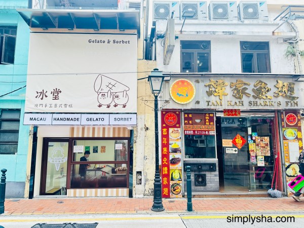 Handmade gelato and sorbet shop in Taipa Village, Macau China