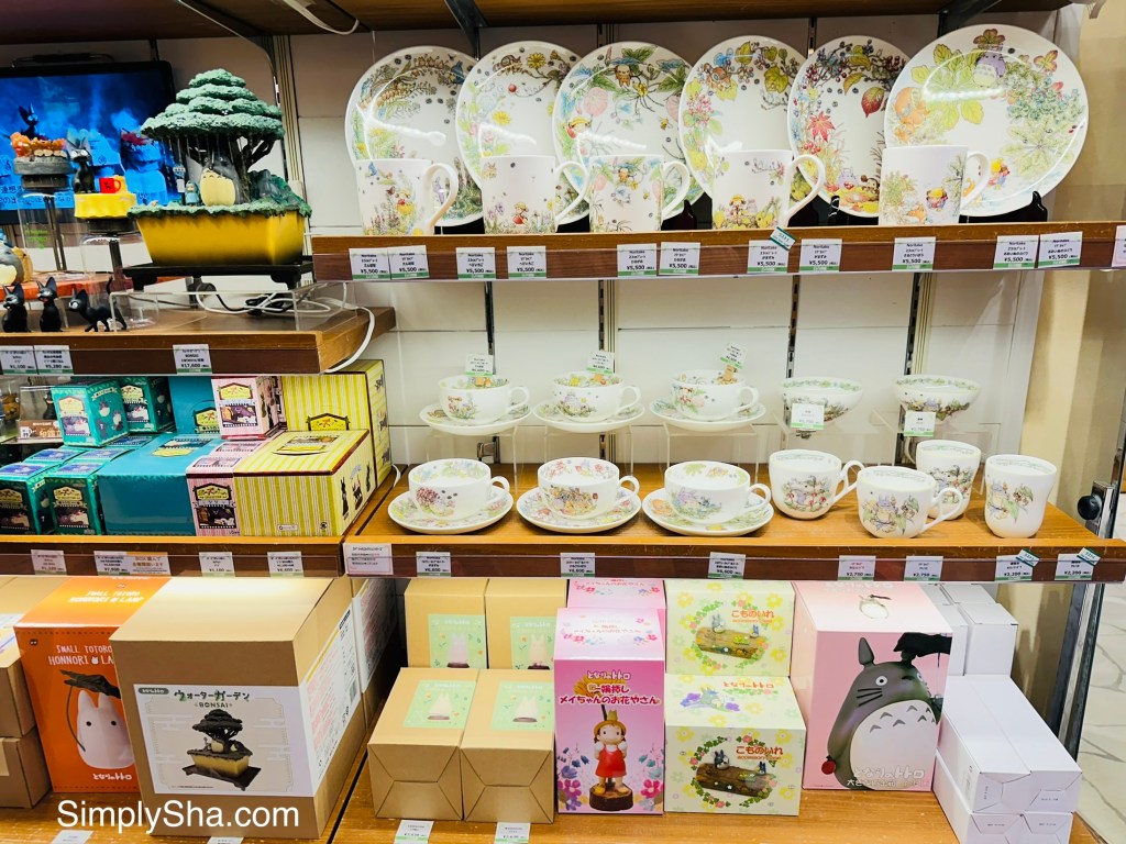 Souvenir shop display with Japanese items at Oasis 21 Nagoya