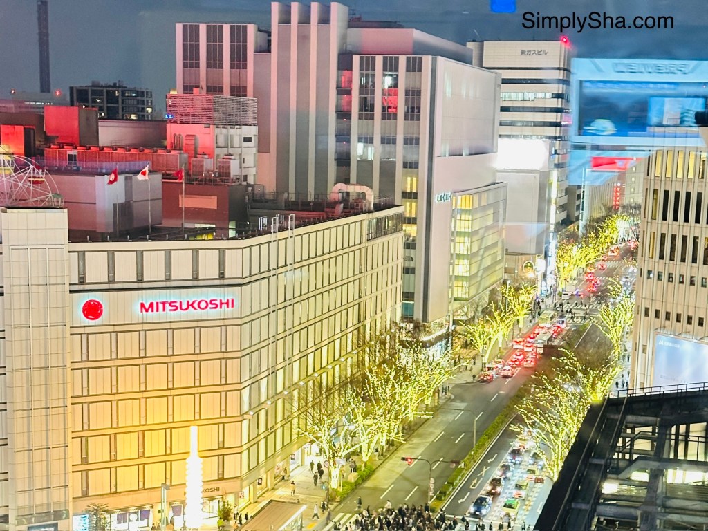 Mitsukoshi department store and Sakae street view at night in Nagoya