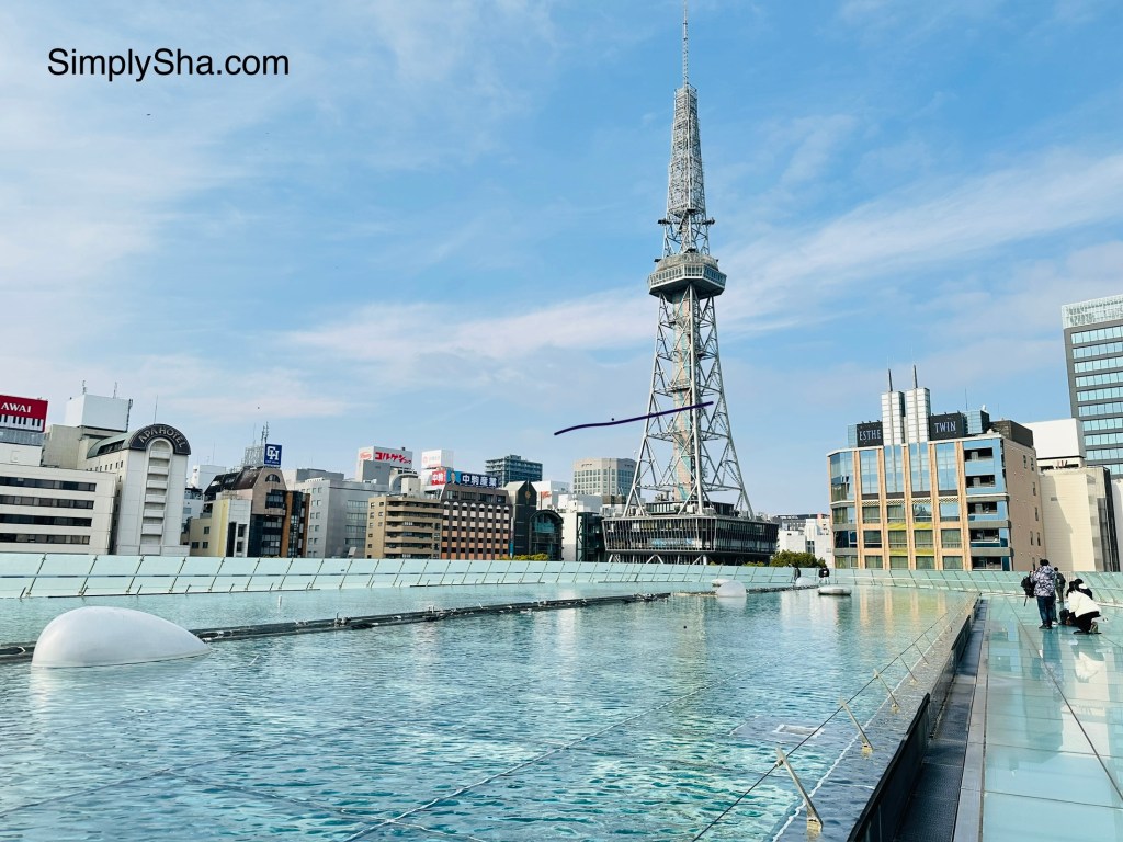 View of Nagoya TV Tower from Oasis 21 in Sakae district