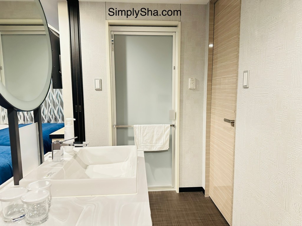 Bathroom and vanity area at Green Rich Hotel Nagoya Nishiki in Nagoya, Japan