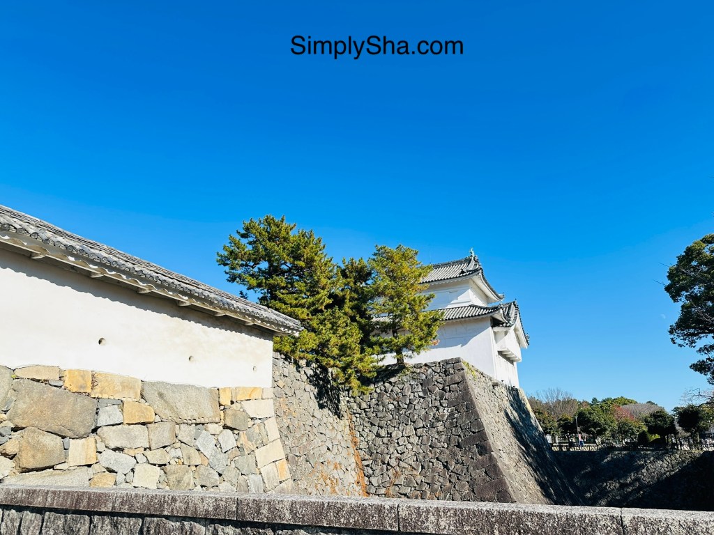 Castle walls and turret at Nagoya Castle in Nagoya, Japan