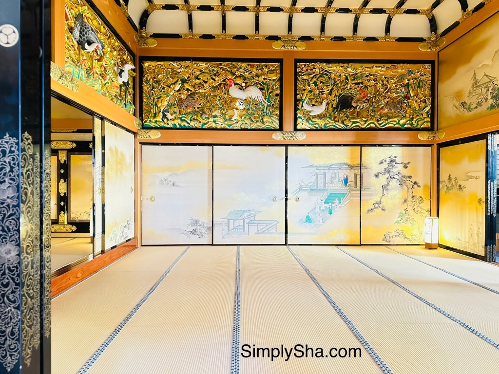 Traditional room inside Hommaru Palace at Nagoya Castle in Nagoya, Japan