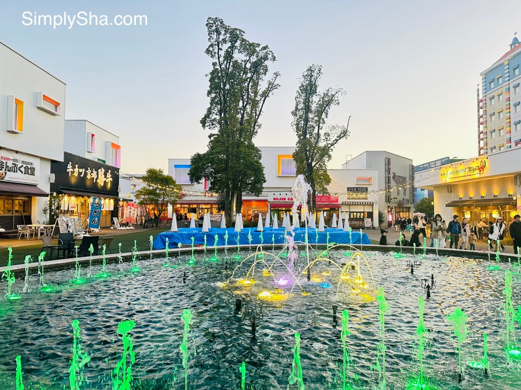 Restaurants and shops outside LEGOLAND Japan Resort in Nagoya, Japan