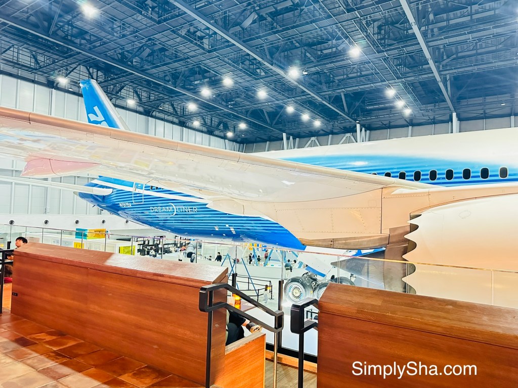 Boeing 787 aircraft on display at Flight of Dreams in Nagoya, Japan