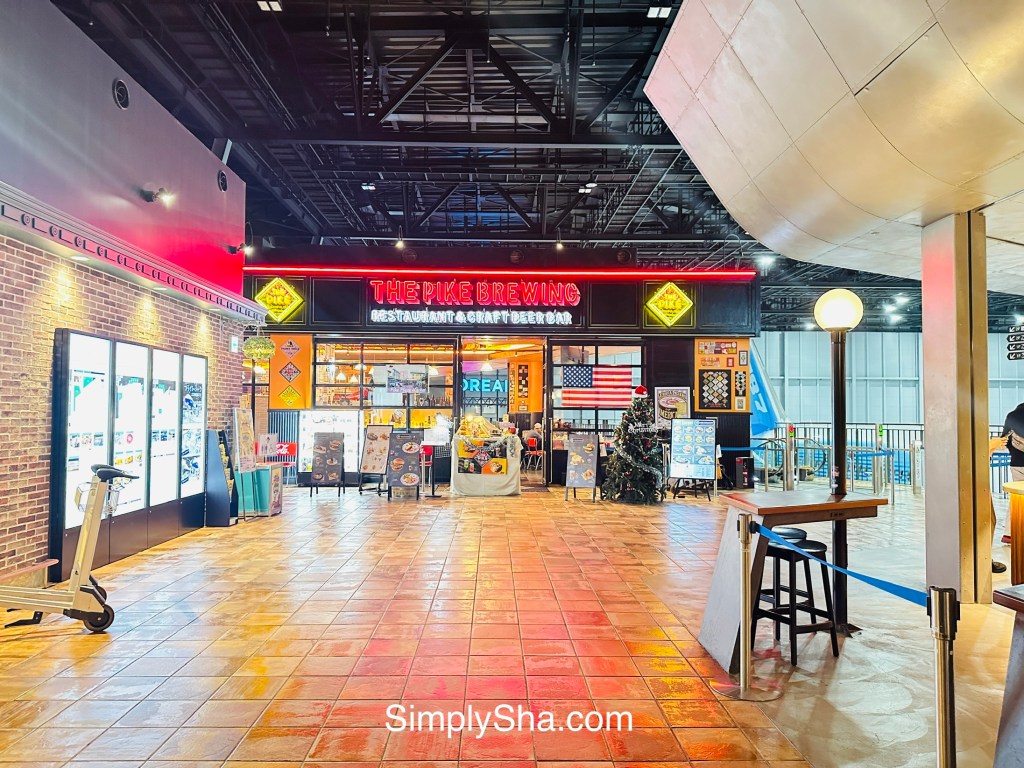 Seattle-inspired restaurant area inside Flight of Dreams in Nagoya, Japan