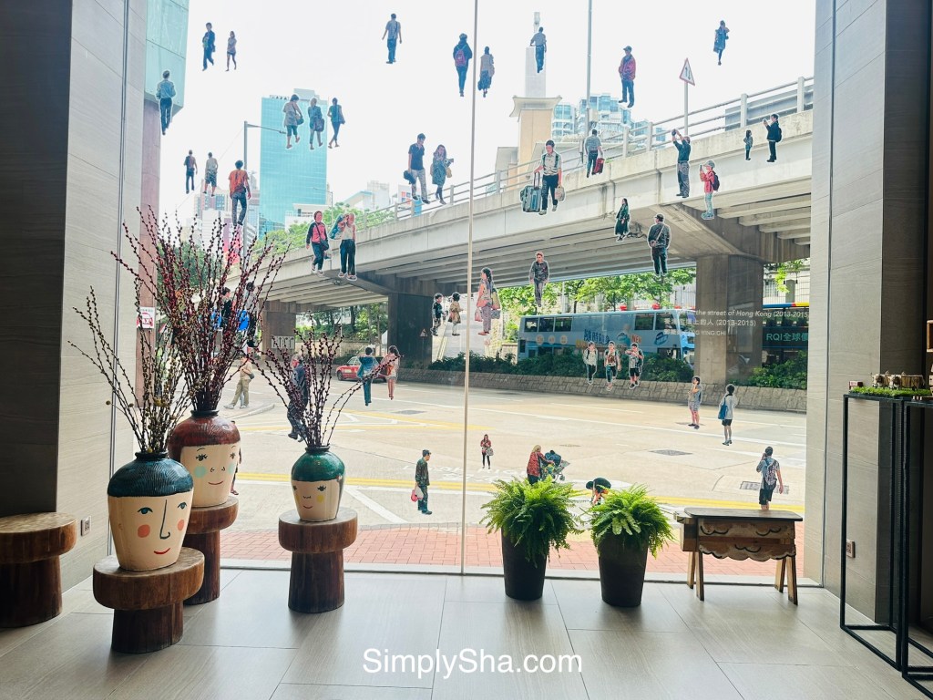 Lobby seating area with street view at Hotel Stage in Jordan, Hong Kong