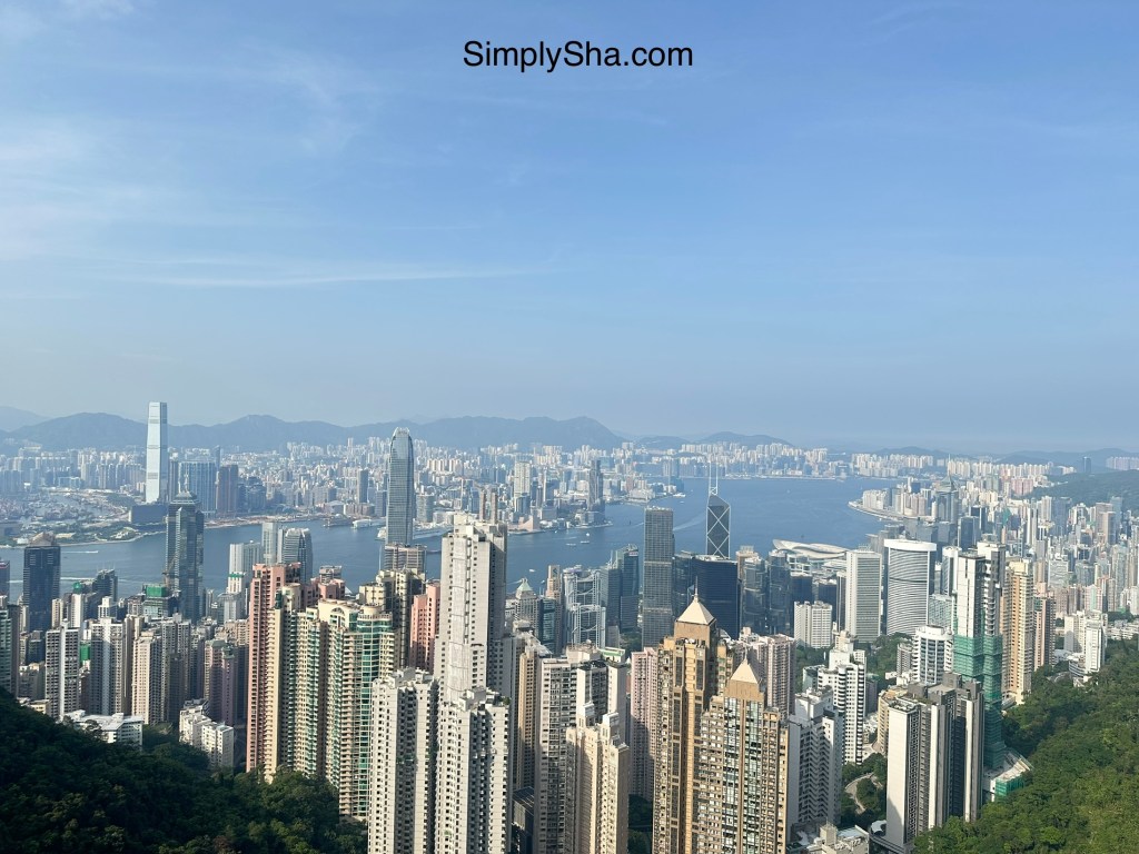 Panoramic view of Hong Kong’s skyline and Victoria Harbour from Victoria Peak