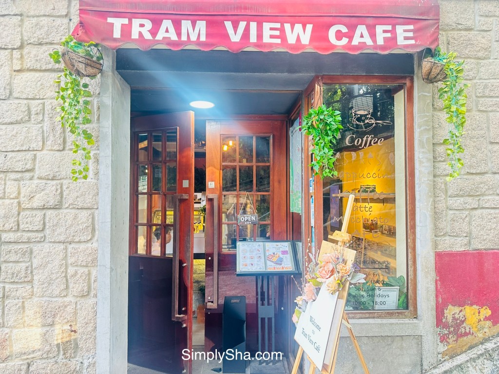 Entrance to Tram View Cafe around Victoria Peak in Hong Kong.
